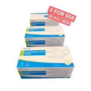 3 Box of Single-use Disposable Face Mask (50 Pcs Per Box) - Free Delivery